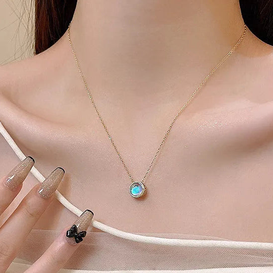 Purple/Blue Duochrome Pendant Necklace