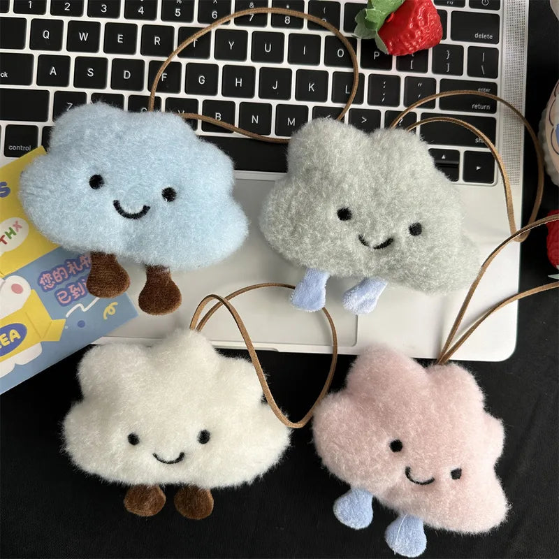 Plush Fluffy Cute Cloud Keychain