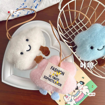 Plush Fluffy Cute Cloud Keychain