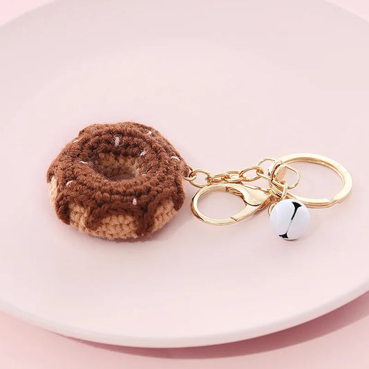 Knitted Doughnut Keychain