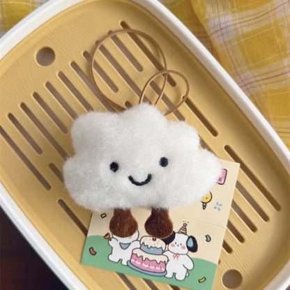 Plush Fluffy Cute Cloud Keychain