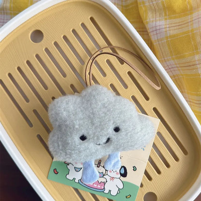 Plush Fluffy Cute Cloud Keychain